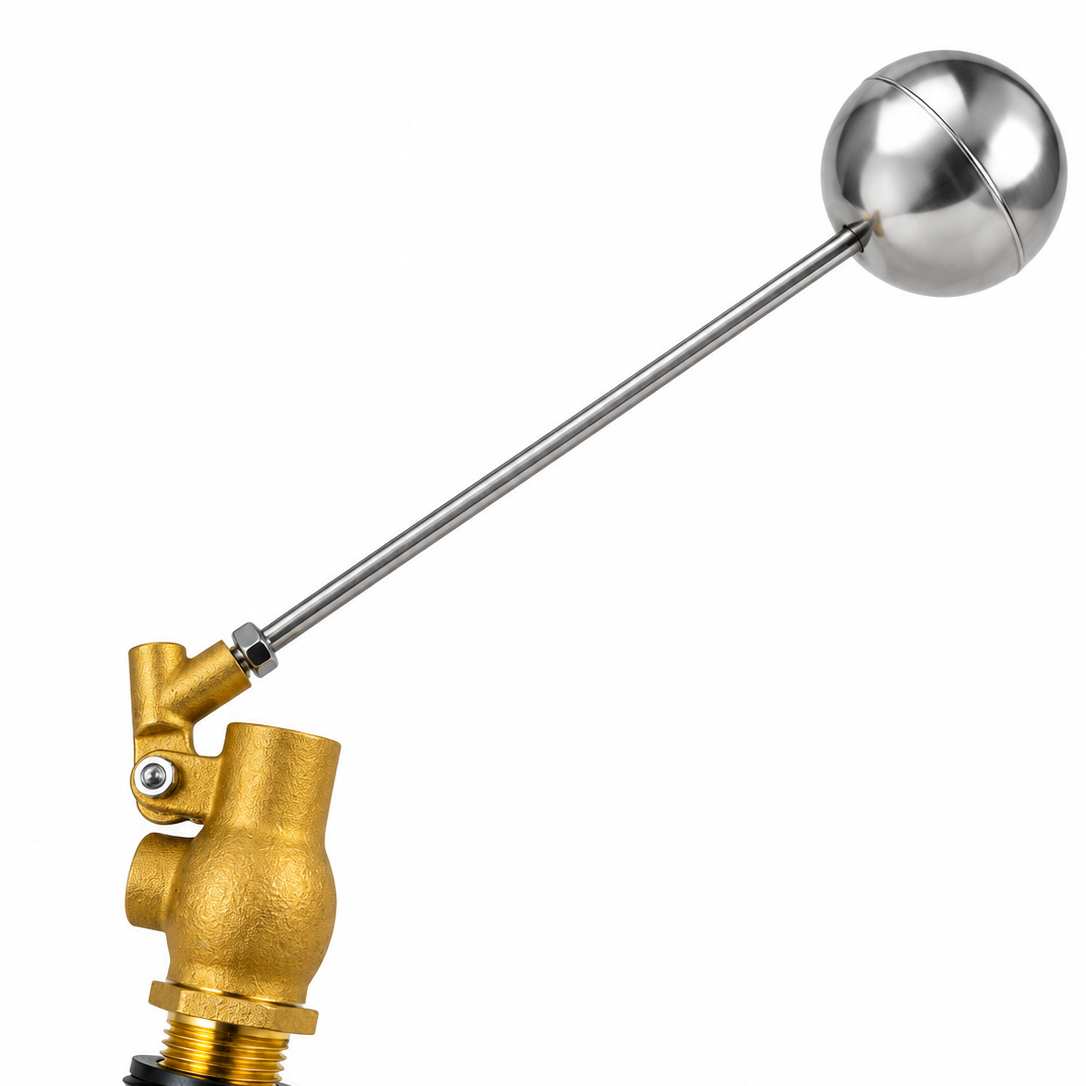 Brass Adjustable Float Valve with Stainless Steel Ball - Image 2