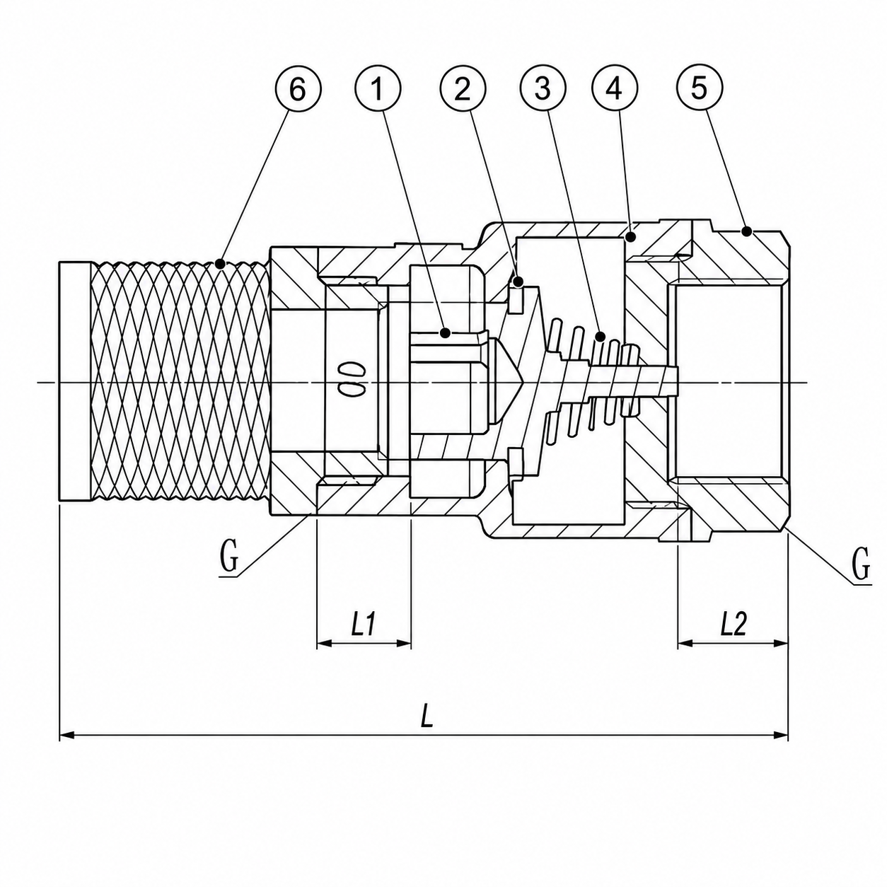 Bronze Threaded Spring Foot Valve - Image 2